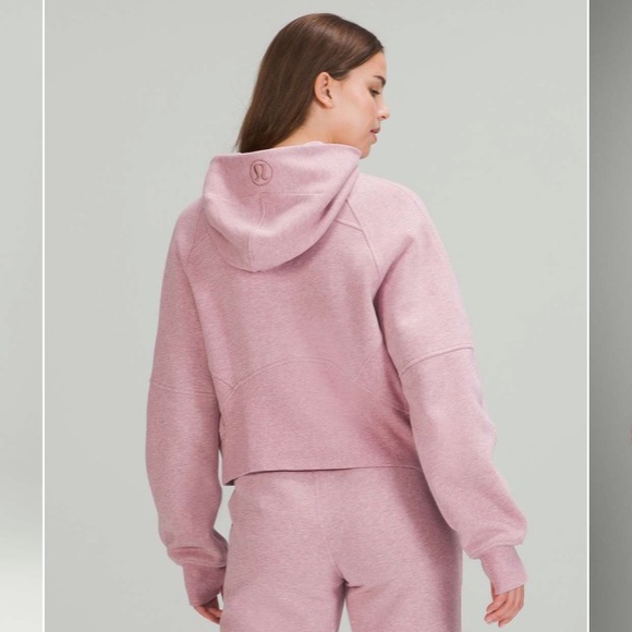 Lululemon Scuba Oversized Half-Zip Hoodie Heathered Pink Taupe XL/XXL - Picture 3 of 7